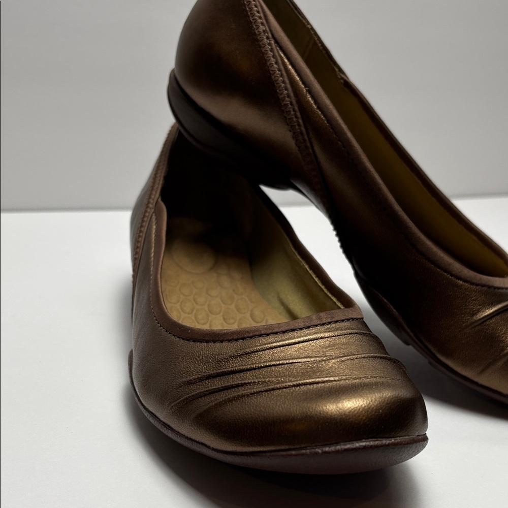 Clarks Privo Women's 6.5 Metallic Bronze Ballet Flats #0266 - Picture 6 of 12
